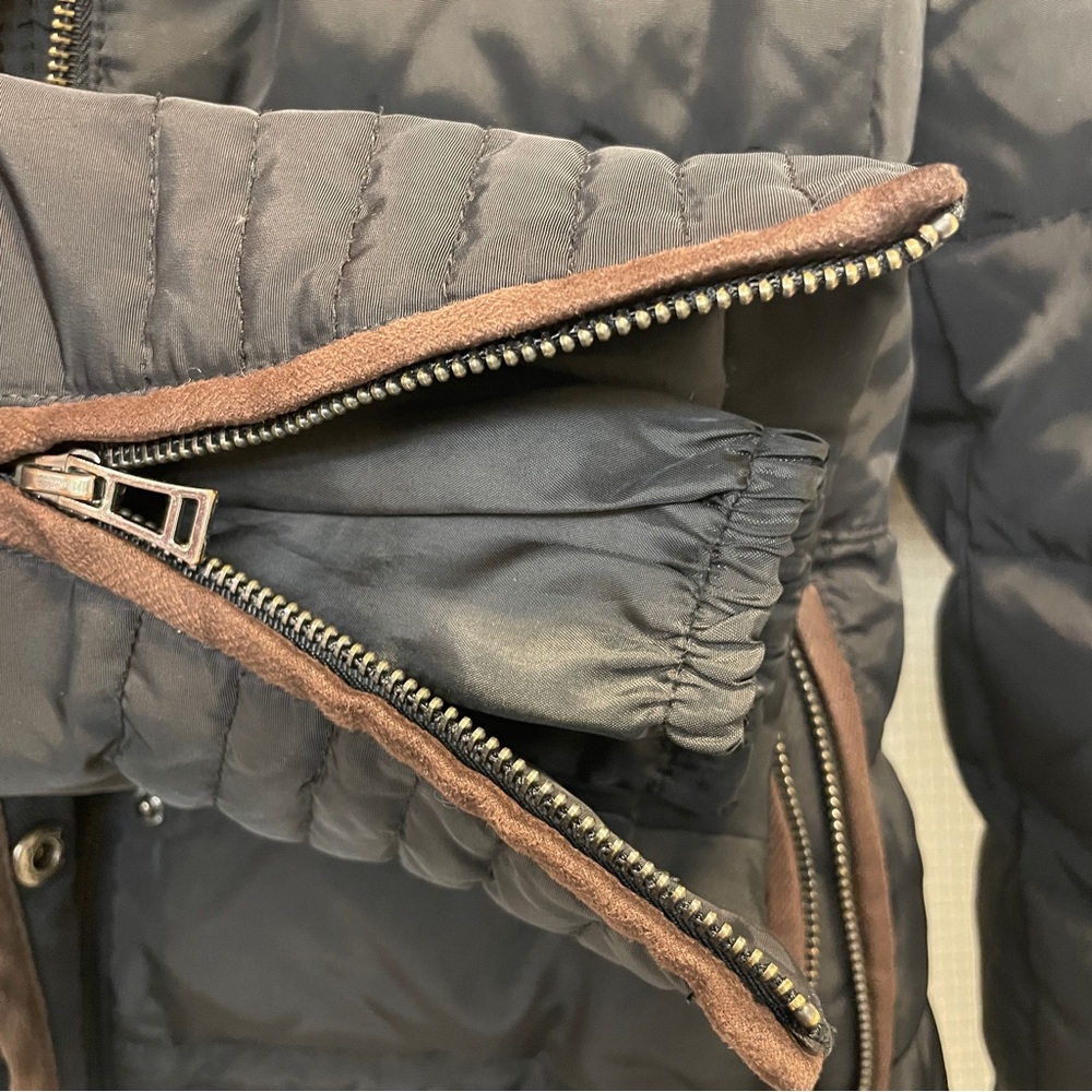 Zara Black Puffer Jacket Large - Picture 10 of 11